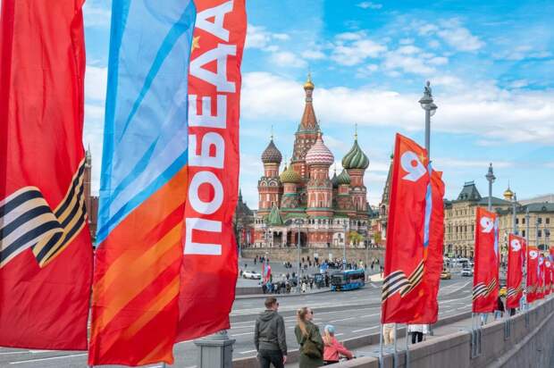 Украшение Москвы ко Дню Победы 2026