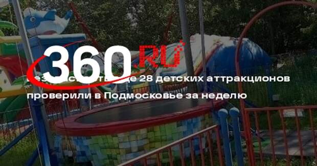 Безопасность еще 28 детских аттракционов проверили в Подмосковье за неделю