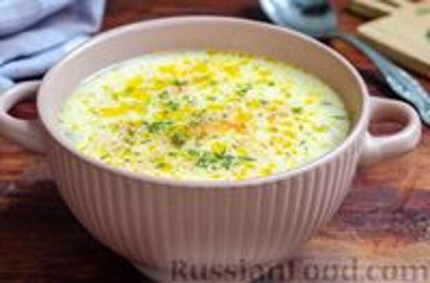 Фото к рецепту: "Жареный" суп со сметаной
