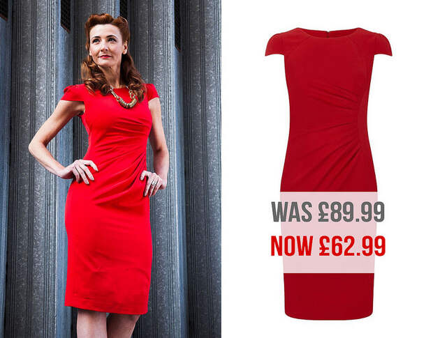 Fever Bloomsbury Pencil Dress Red