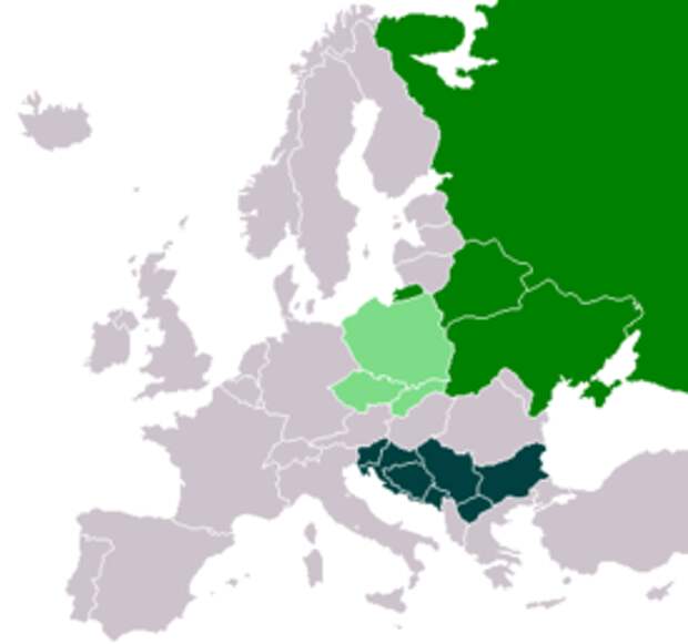 Ареал распространения восточнославянских языков
