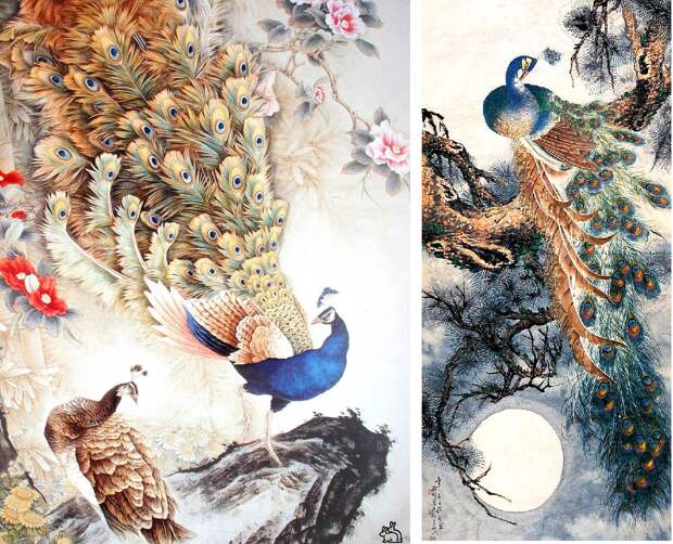 Павлины в китайской живописи