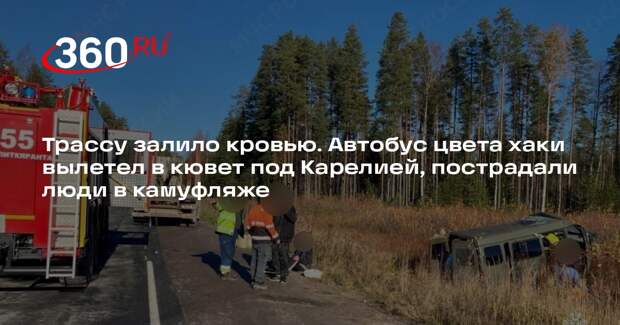 В Карелии столкнулись автомобили, пострадали пассажиры микроавтобуса цвета хаки