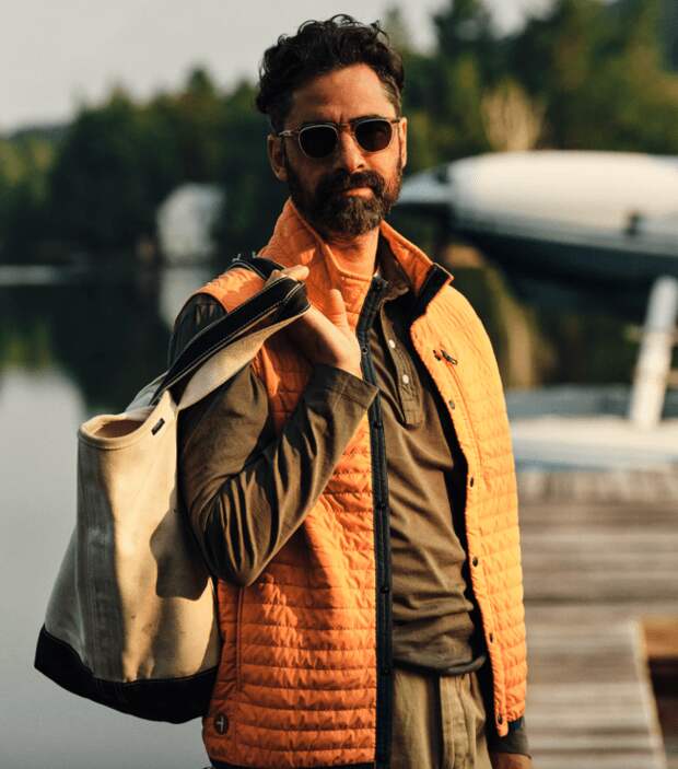 Relwen Windzip Vest in Citrus