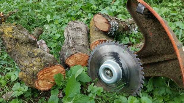 Как установить пильный диск на триммер