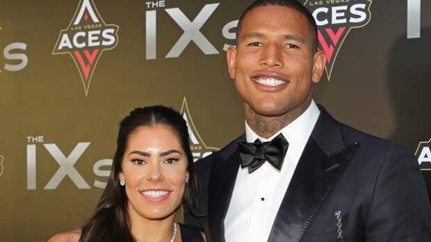 Kelsey Plum and Darren Waller