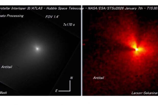 Новые фотографии 3I/ATLAS показали организованную структуру кометы