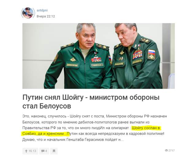Про Шойгу, Герасимова и...что такое Совет безопасности