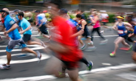 Runners at the start of the 44th annual City2Surf fun run in Sydney.