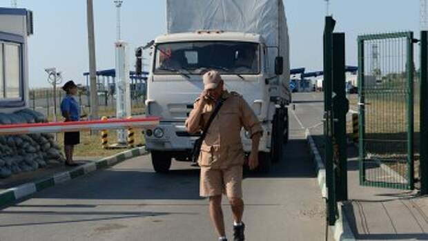 Машины из состава гуманитарного конвоя РФ возвращаются в Россию
