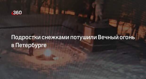 Подростки снежками потушили Вечный огонь в Петербурге
