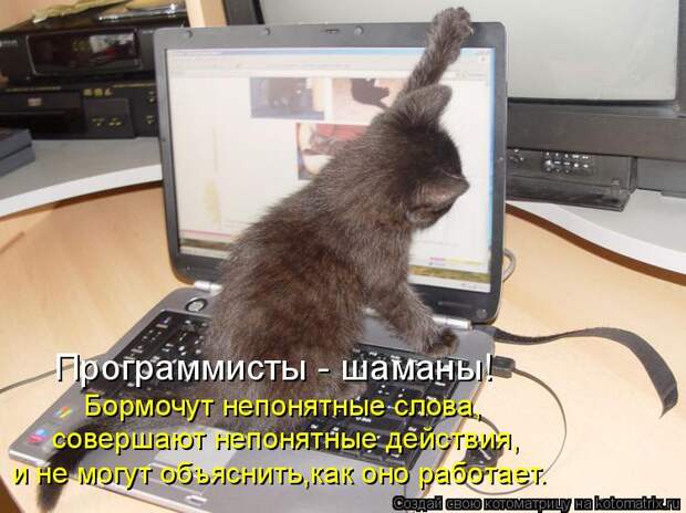 Бормочут непонятные слова, совершают непонятные действия, и не могут о
