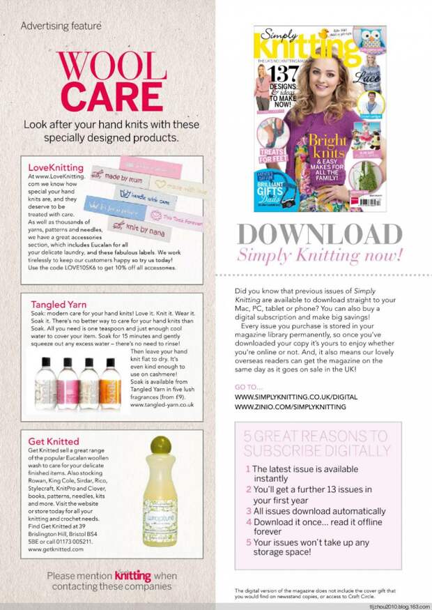 Simply Knitting №120 2014 - 紫苏 - 紫苏的博客