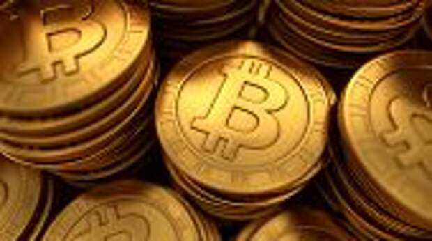 picture of economy  - 3D rendered close up illustration of paneled golden Bitcoins group with depth of field blur - JPG