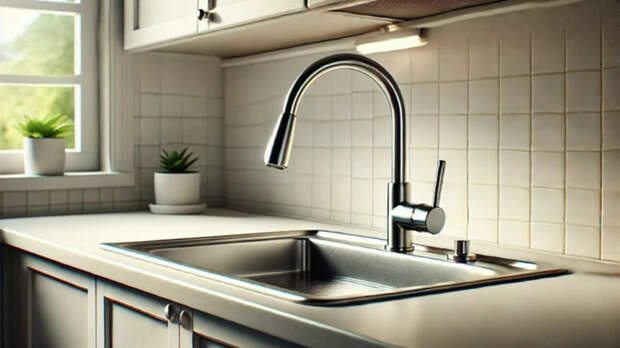 Кран на кухне / Фото: создано с помощью нейросети DALLE-E / amic.ru