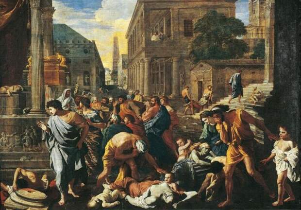 Чума в Ашдоде, Никола Пуссен, 1630-31 годы. \ Фото: cevirigazetesi.org.