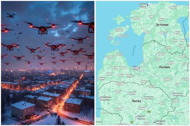 Украина атаковала НАТО! «Стая» из 400 дронов прилетела в Россию. Прибалтика – жертва или пособник?