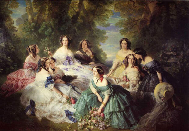 Украшения для волос из цветов в XIX веке
