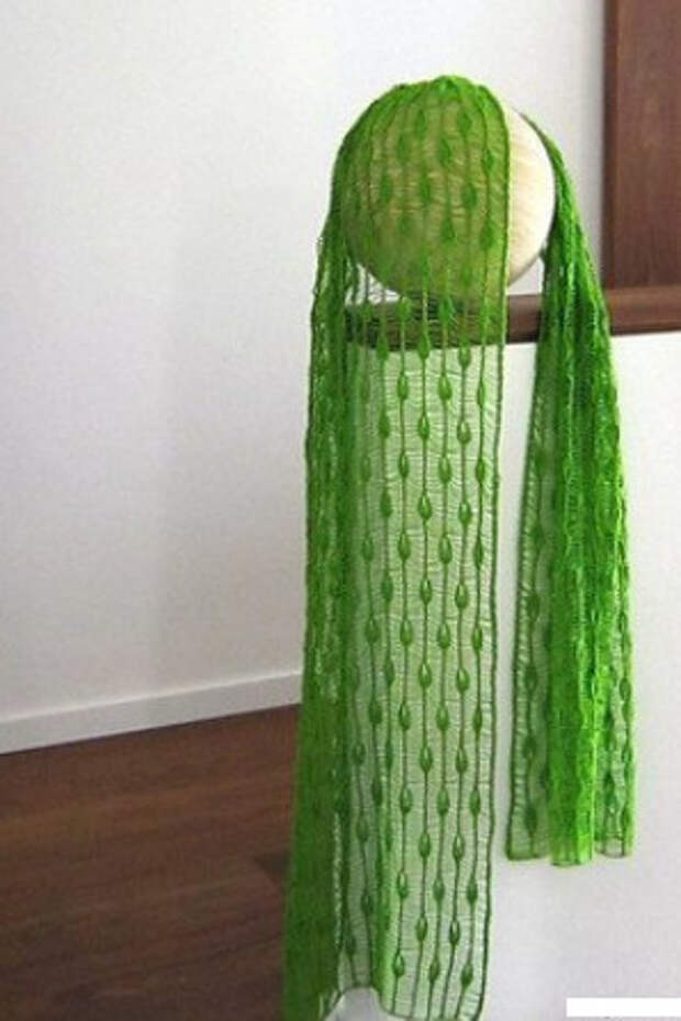 Удивительно красивое вязание спицами узора "Капли дождя"...