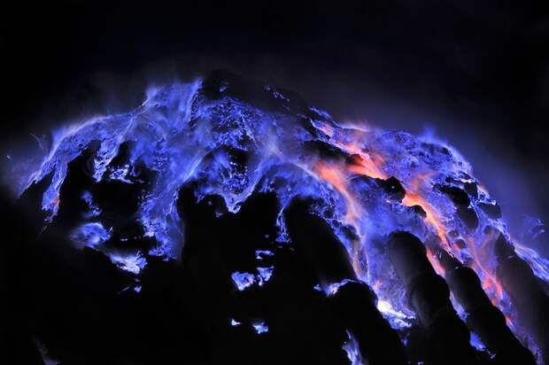 Синяя лава необычное, природа, удивительное