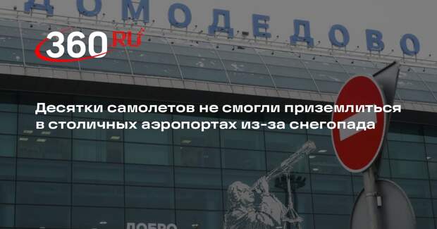 Десятки самолетов не смогли приземлиться в столичных аэропортах из-за снегопада