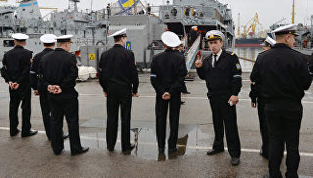Украинские военные моряки в Одессе. Архивное фото