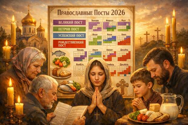 Календарь православных постов в 2026 году и их условия с запретами на соблюдение
