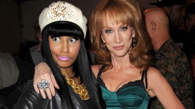 Nicki Minaj and host Kathy Griffin during 'VH1 Divas Salute the Troops' on December 3rd, 2010 in Miramar, CA. 