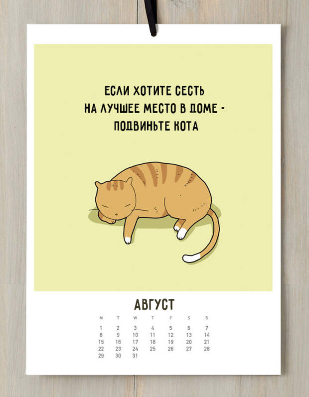 кошачий календарь 2016