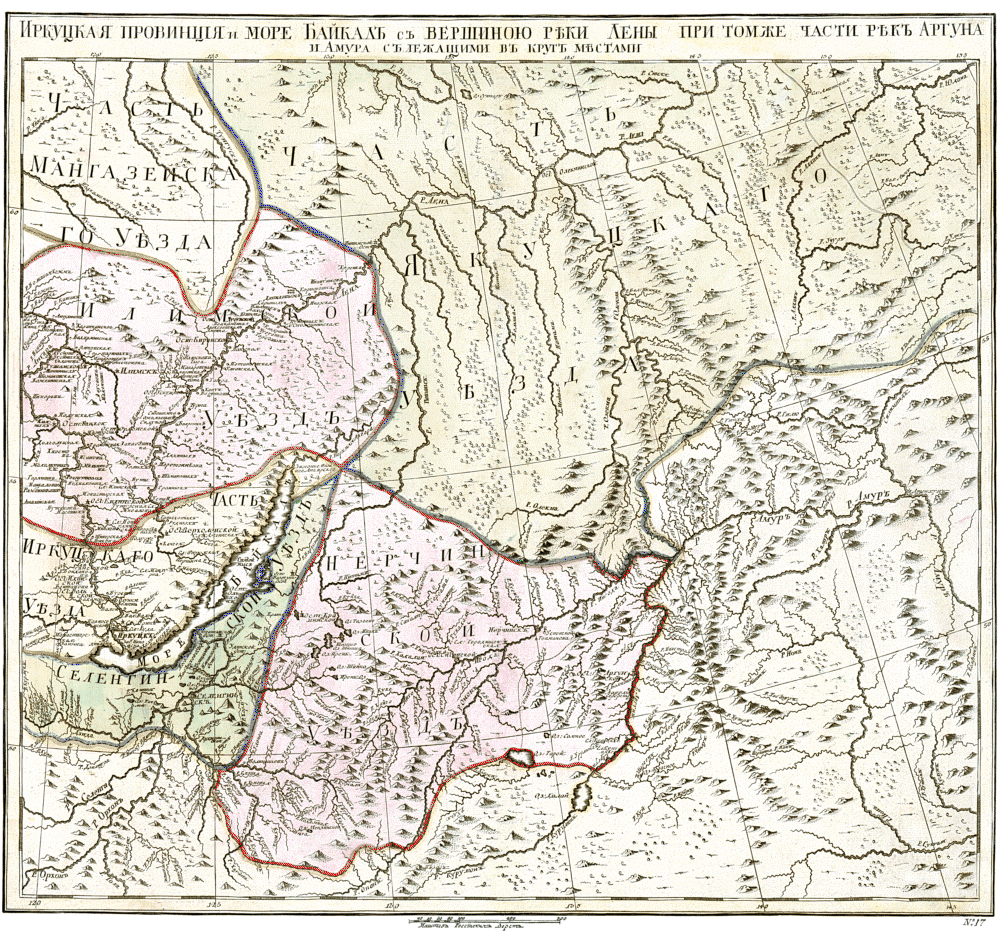 Карта российской империи 1745