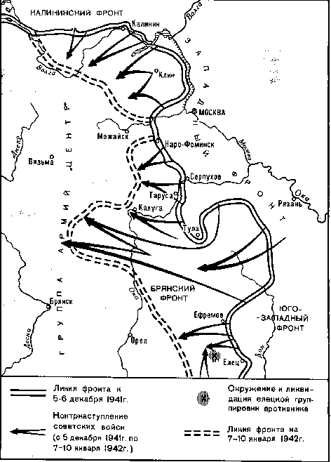 Карта контрнаступления под москвой 1941 1942