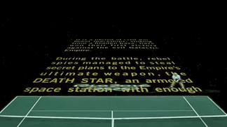 Tennis Into The Star Wars Opening Sequence